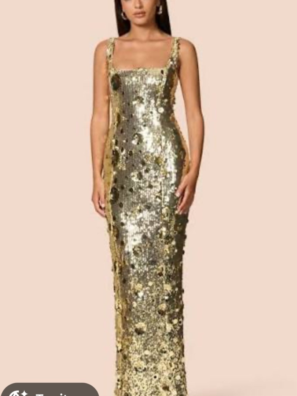 ISO NOOKIE GOLD SERAPHINE GOWN IN XS OR S